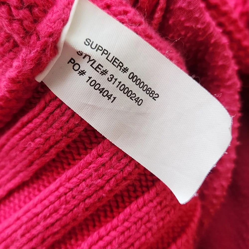 Vintage Ralph Lauren Hot Pink Girl's Neon Green Pony Turtleneck Sweater 4T